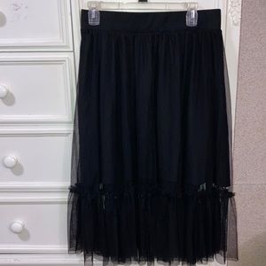 Black tulle skirt
